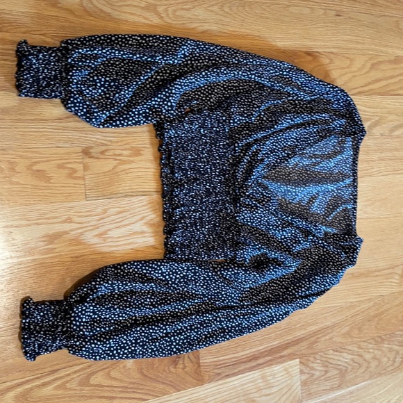 SHEIN Tops - Black and white polka dot top!